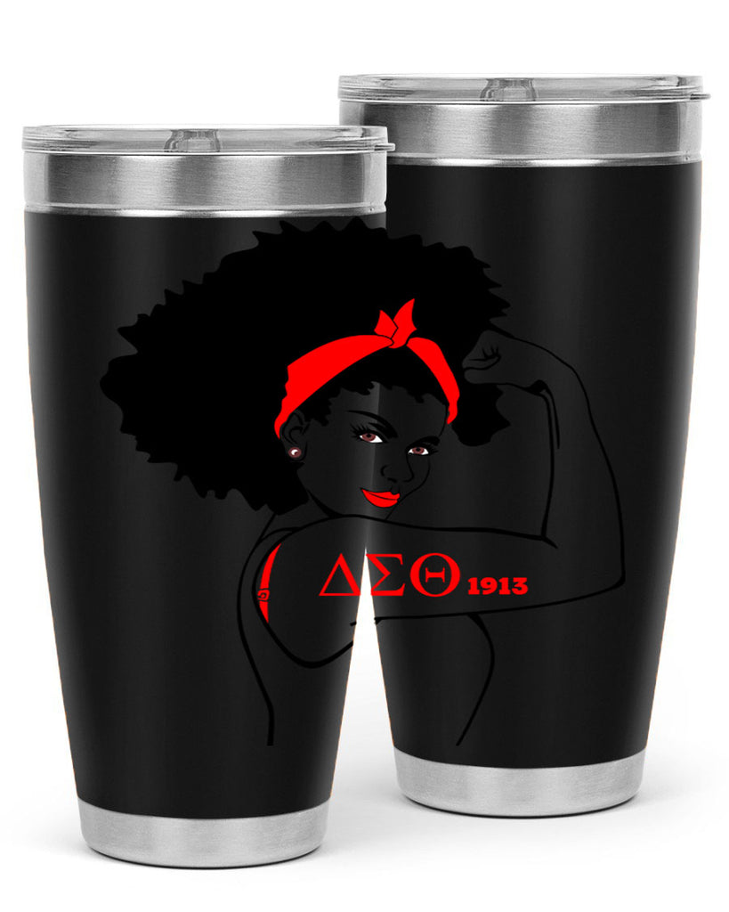delta sigma theta 6#- black words phrases- Cotton Tank
