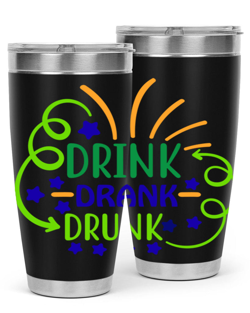 drink drank drunk 23#- mardi gras- Tumbler