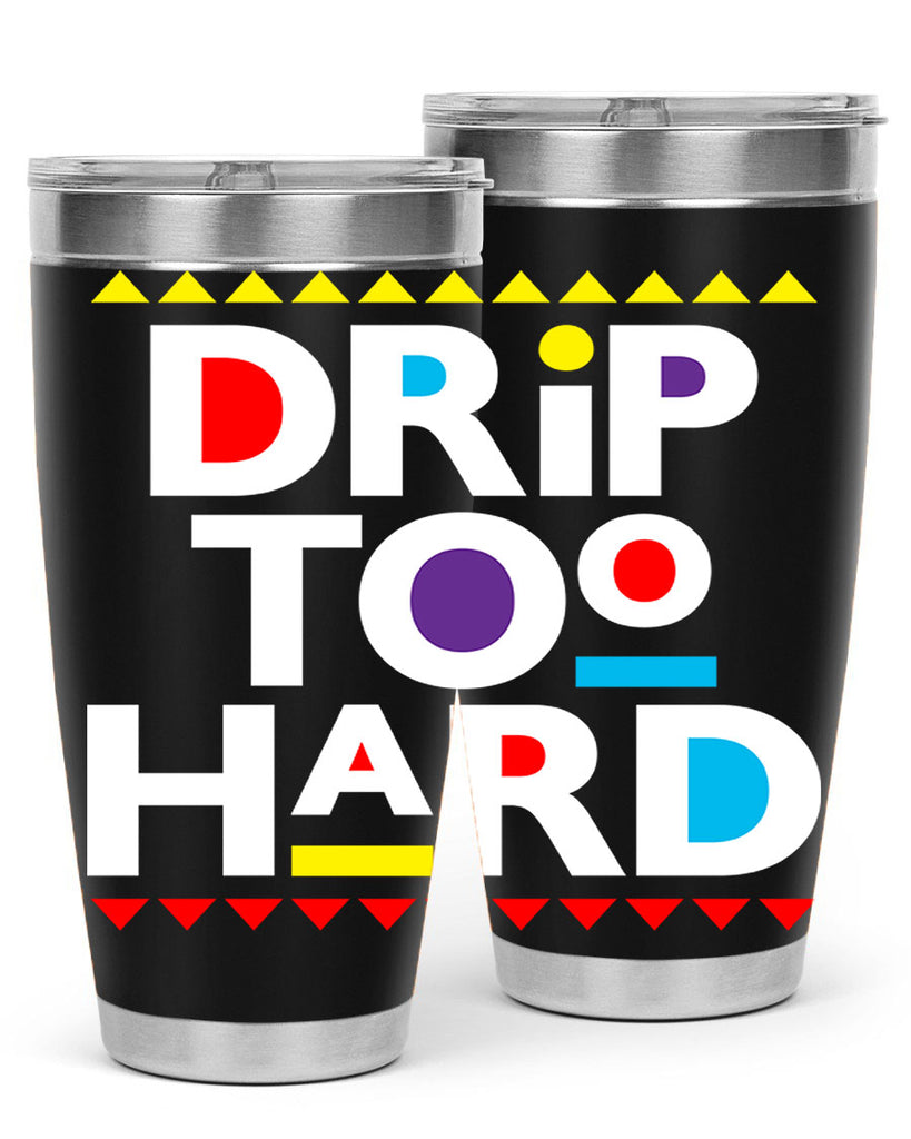 drip too hard 163#- black words phrases- Cotton Tank