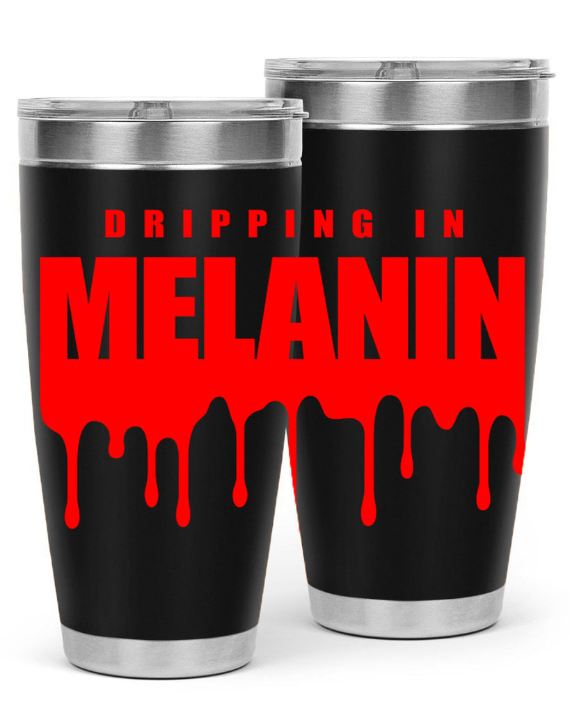 dripping in melanin 161#- black words phrases- Cotton Tank