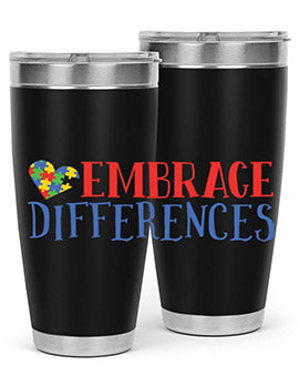embrace differences Style 13#- autism- Tumbler