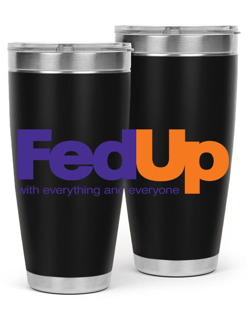fed up 159#- black words phrases- Cotton Tank