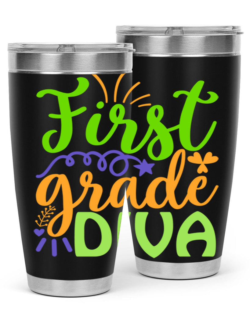 first grade diva 21#- mardi gras- Tumbler