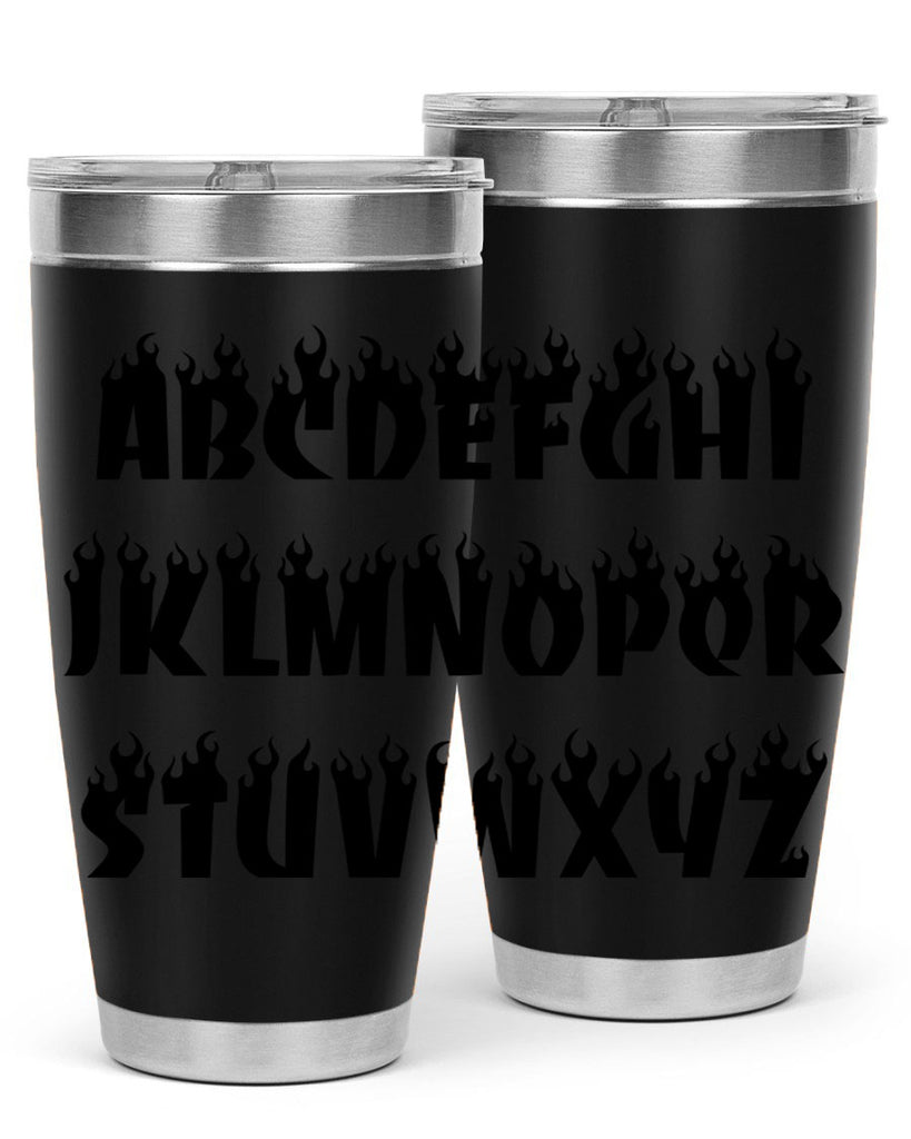 flame font 153#- black words phrases- Cotton Tank
