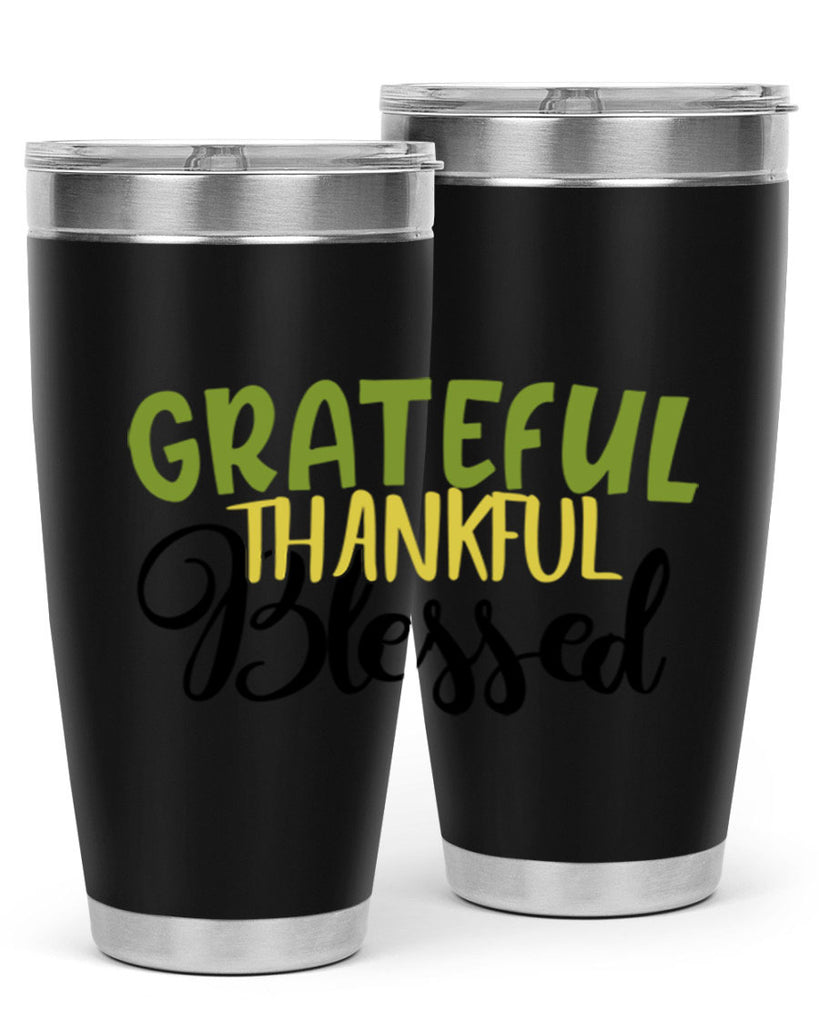 grateful thankful blessed 57#- thanksgiving- Tumbler