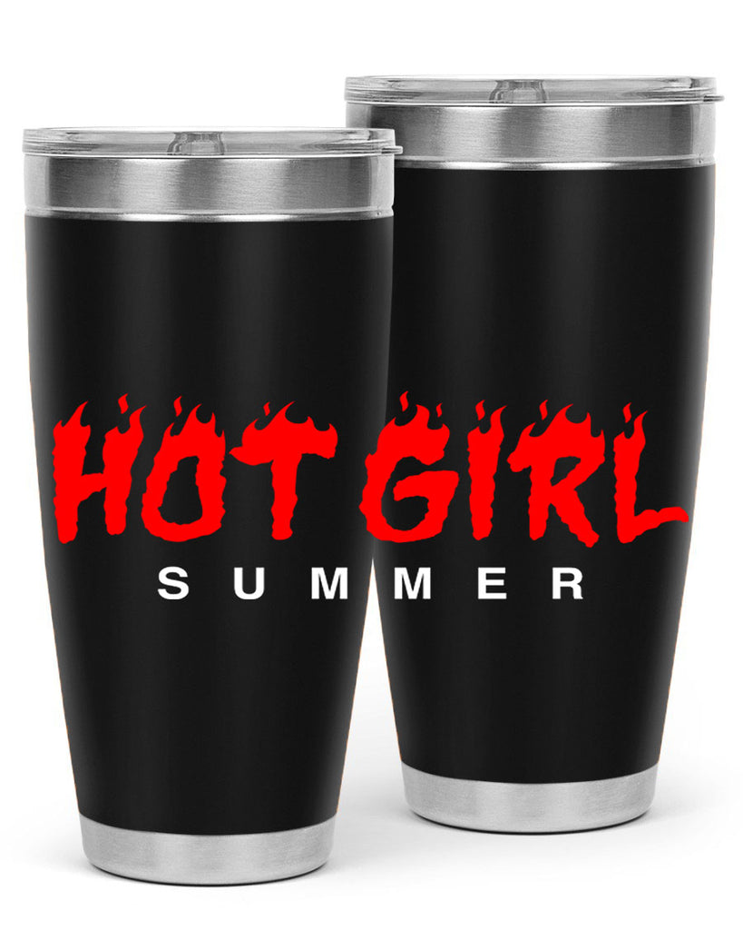 hot girl  summer fire 124#- black words phrases- Cotton Tank