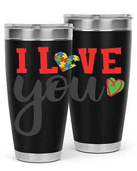 i love you Style 23#- autism- Tumbler