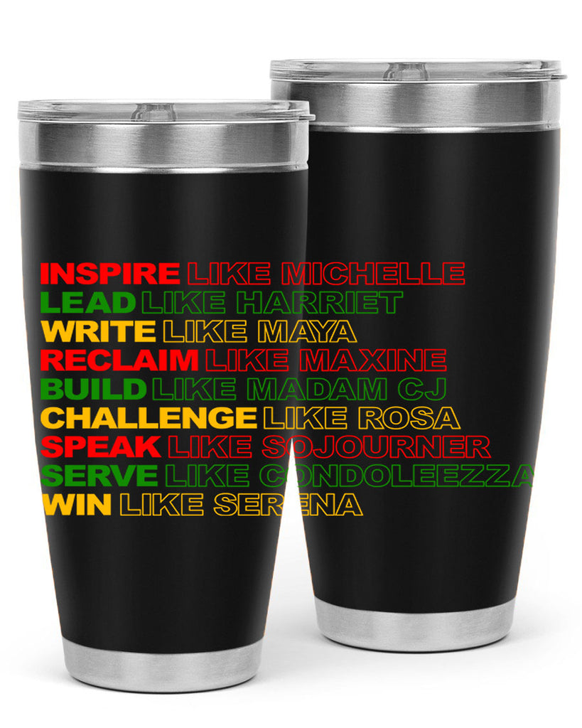 inspire like michelle 107#- black words phrases- Cotton Tank