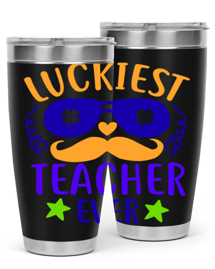 luckiest teacher ever 14#- mardi gras- Tumbler
