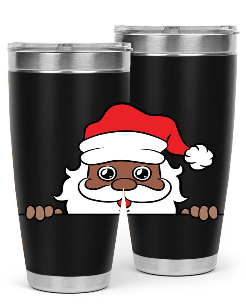 peekaboo black santa 19#- black men - boys- tumbler