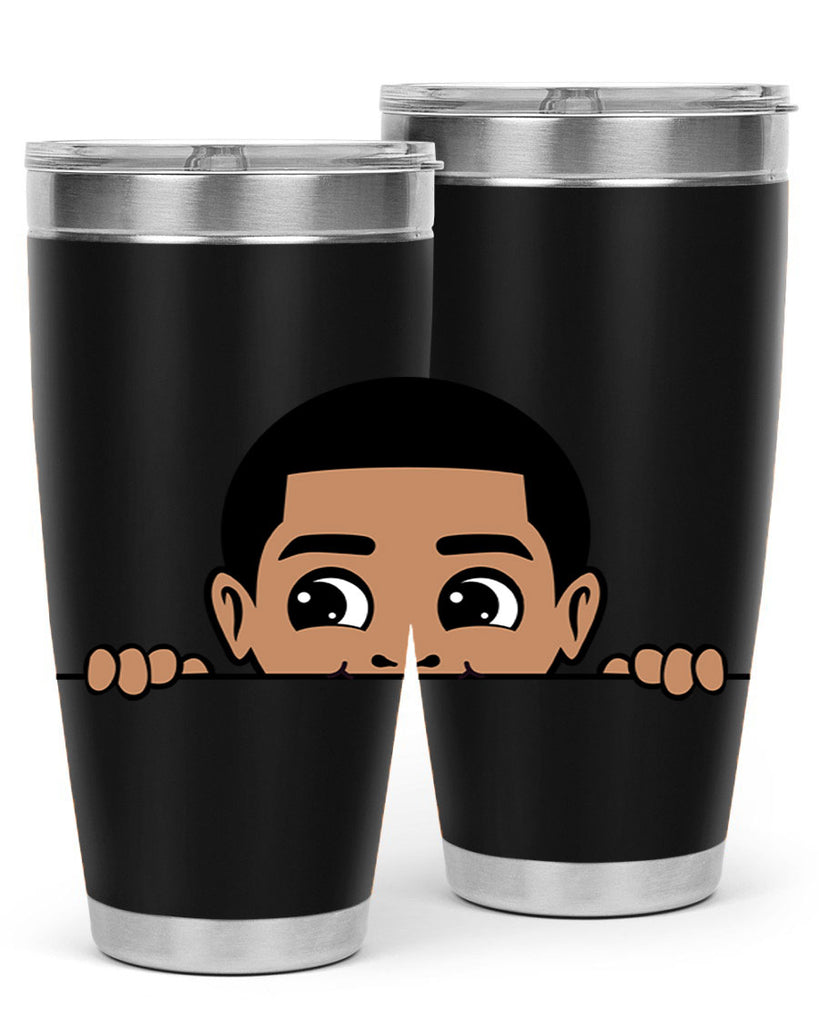 peekaboo boy 17#- black men - boys- tumbler