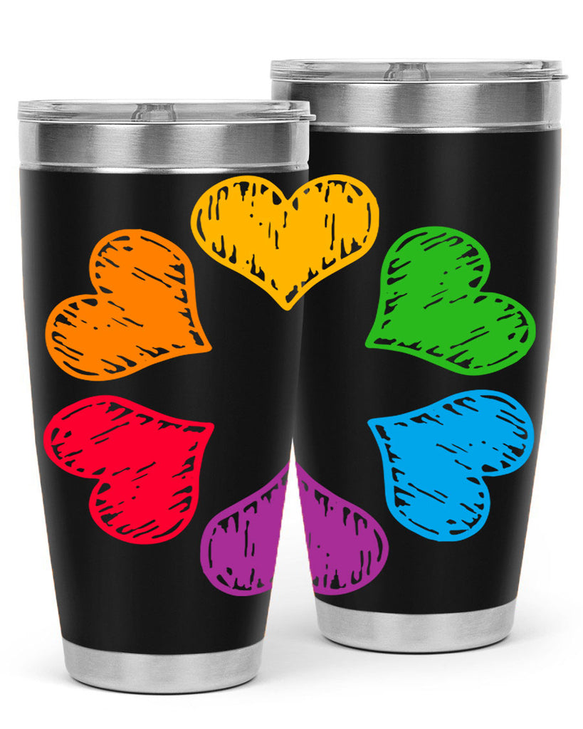 rainbow circle of hearts pride lgbt 32#- lgbt- Tumbler