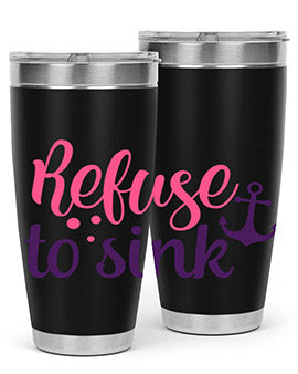refuse to sink Style 4#- breast cancer- Tumbler