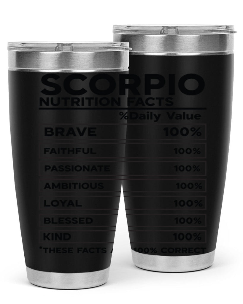 scorpio Nutrition Facts 434#- zodiac- Tumbler