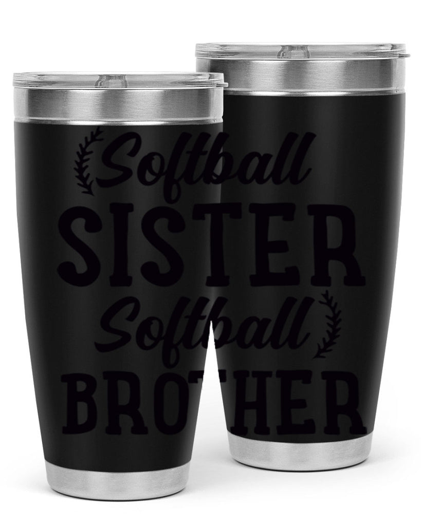softball sister softball brother 2273#- softball- Tumbler