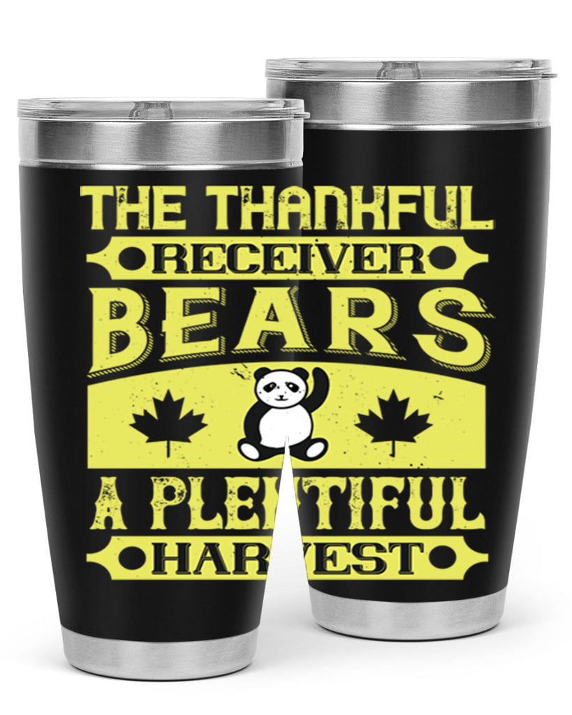 the thankful receiver bears a plentiful harvest 2#- thanksgiving- Tumbler