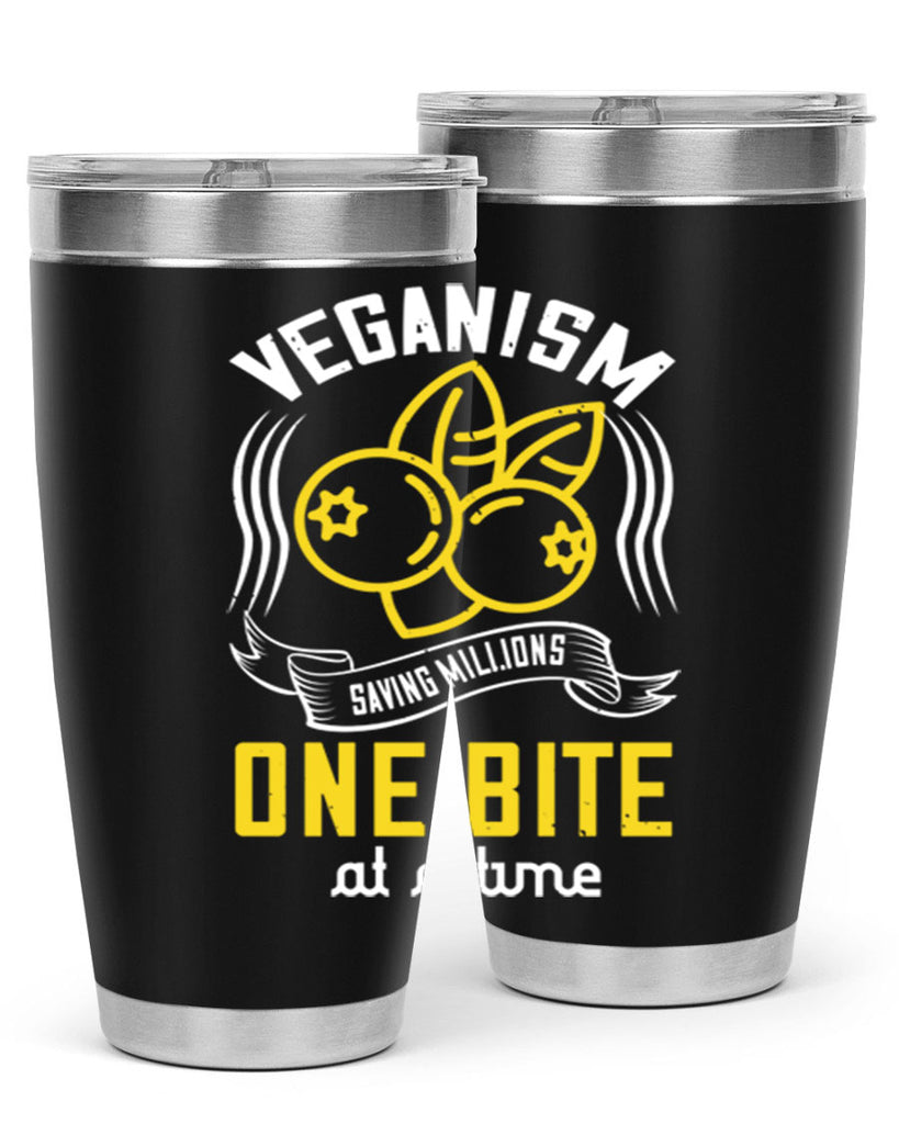 veganism saving millions one bite at a time 13#- vegan- Tumbler