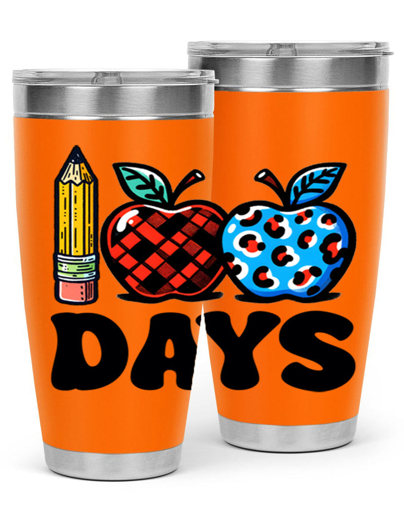 100th day of school Apple 38#- 100 days of school- Tumbler