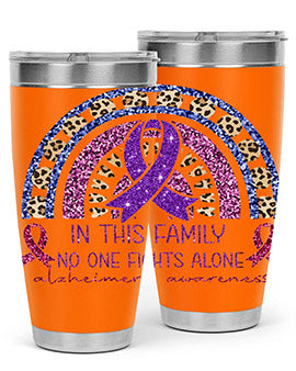 Alzheimer Awareness Purple Rainbow 2#- alzheimers- Tumbler