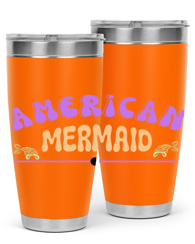 American Mermaid 16#- mermaid- Tumbler