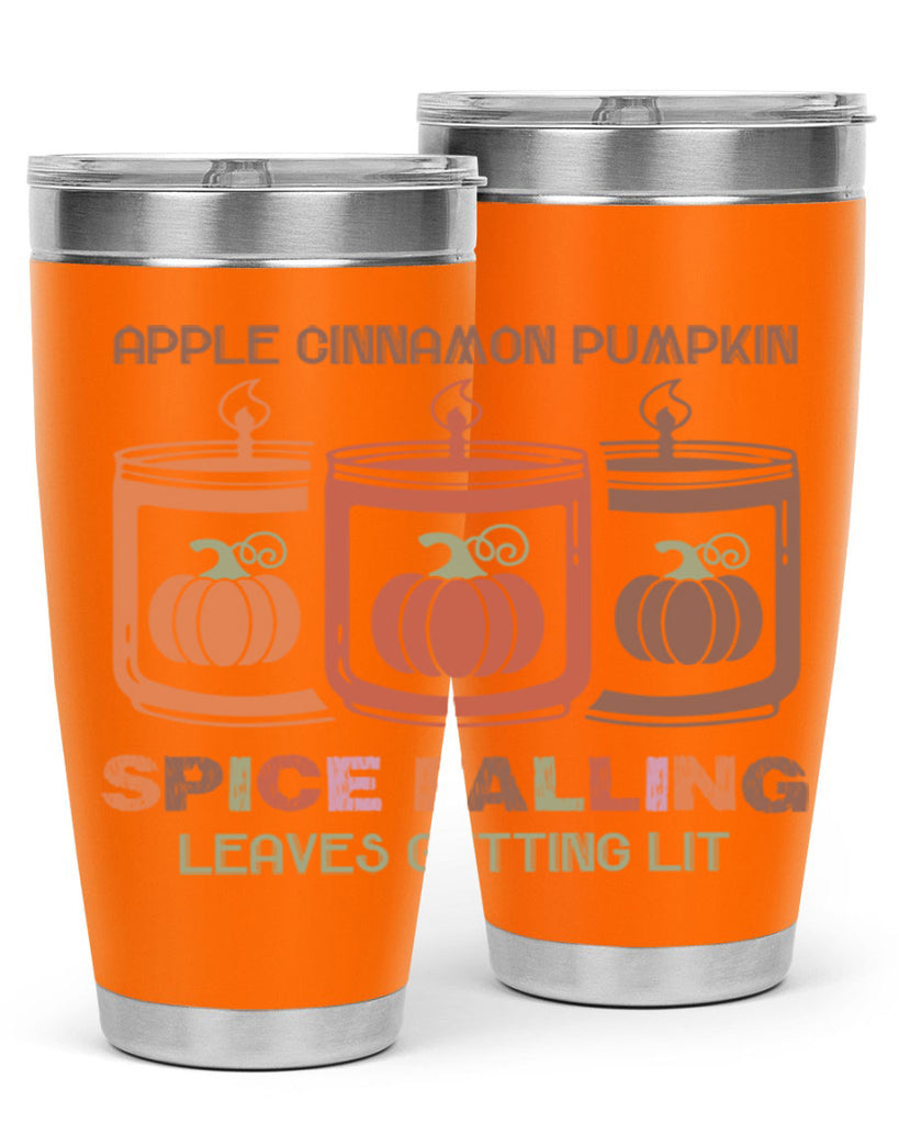 Apple Cinnamon Pumpkin Spice Falling Leaves Getting Lit 11#- fall- Tumbler