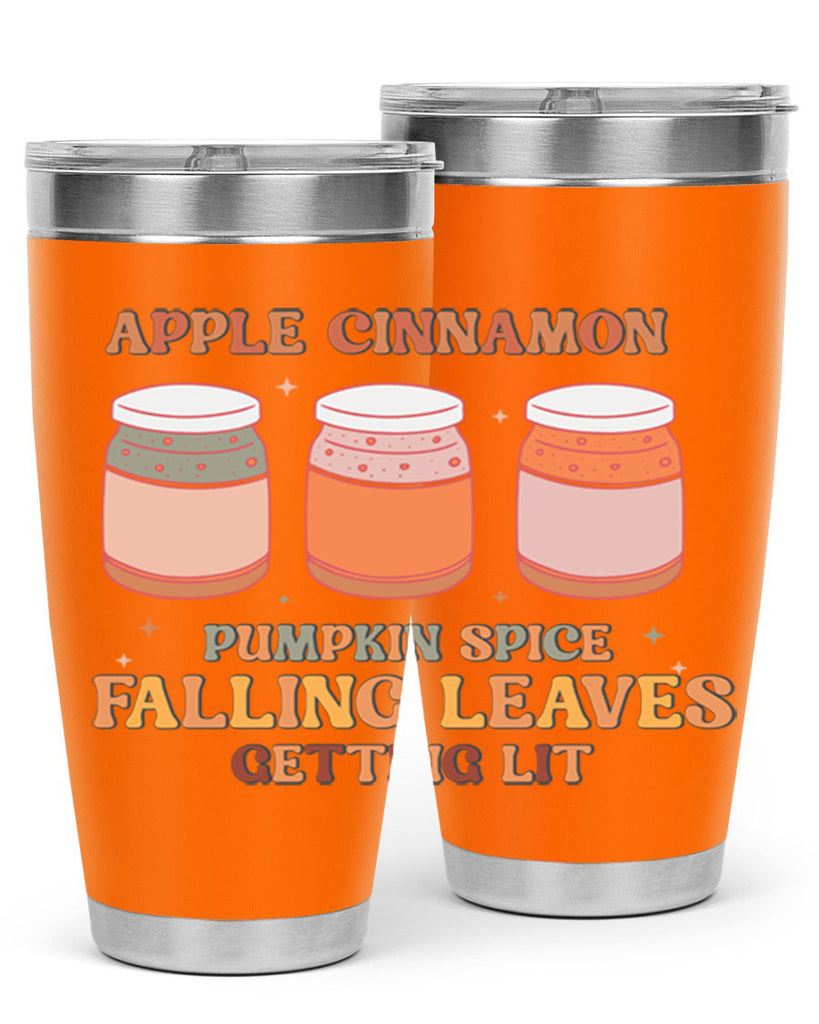 Apple Cinnamon Pumpkin Spice Falling Leaves Getting Lit 12#- fall- Tumbler