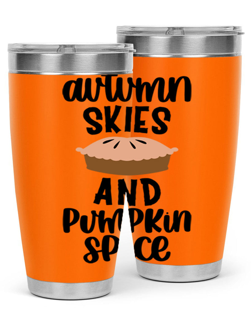 Autumn Skies And Pumpkin Spice 477#- fall- Tumbler