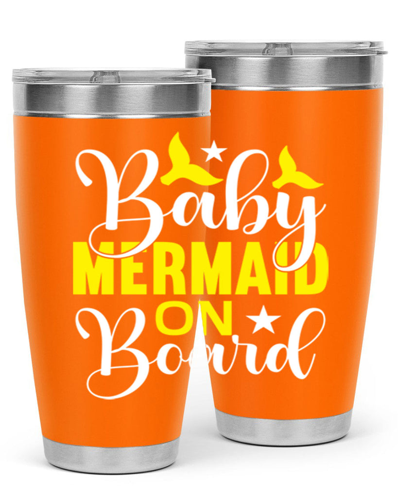 Baby Mermaid on Board 21#- mermaid- Tumbler
