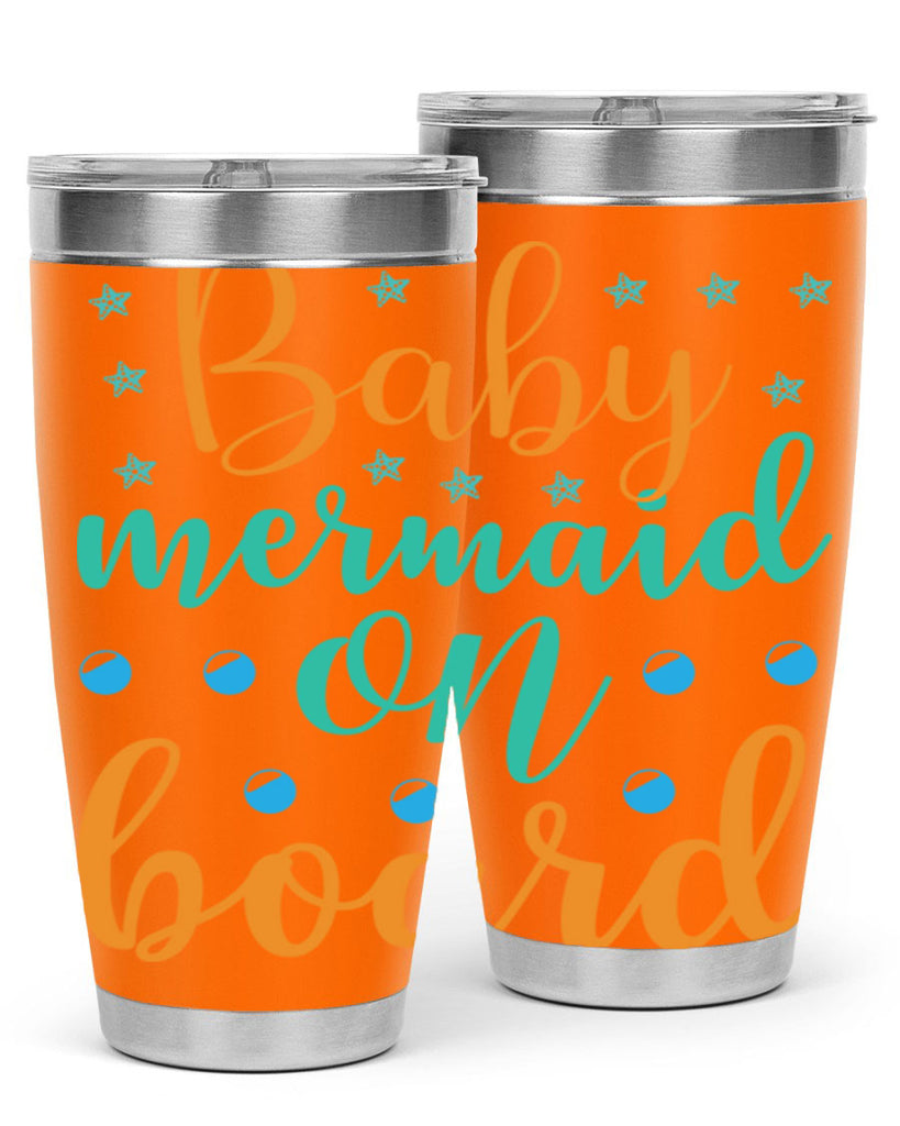 Baby Mermaid on Board 40#- mermaid- Tumbler