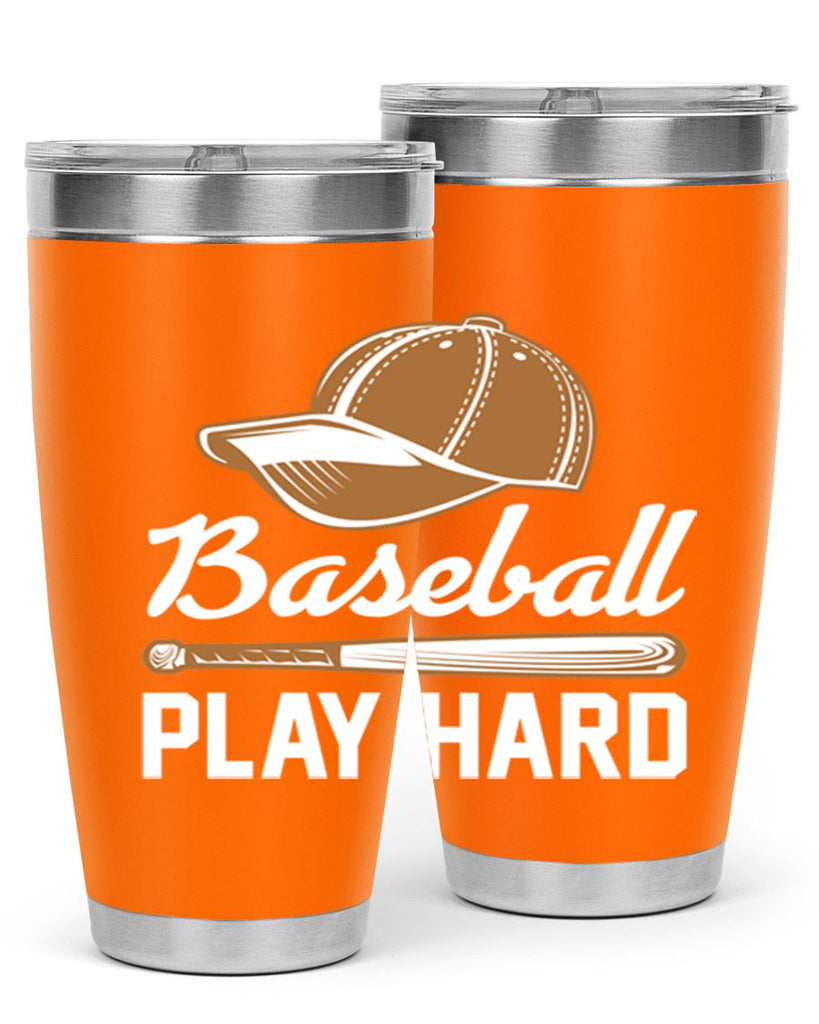 Baseball play 1444#- baseball- Tumbler