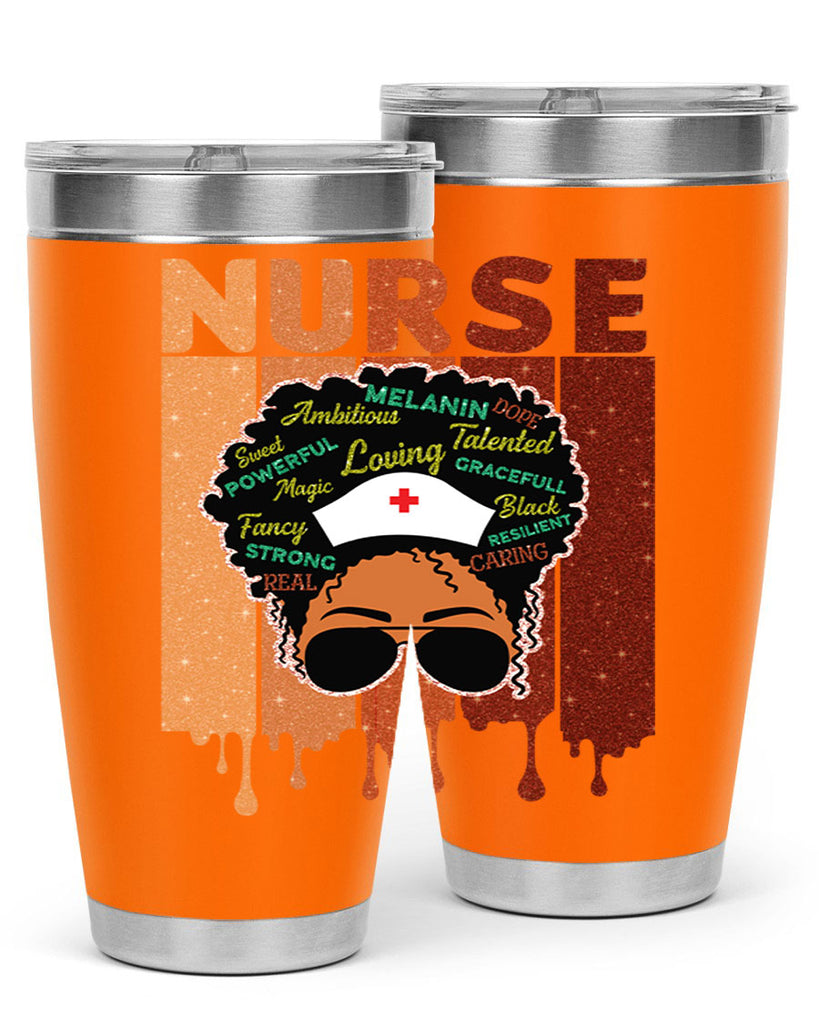 Black Nurse African Melanin Juneteenth 22#- Juneteenth- tumbler