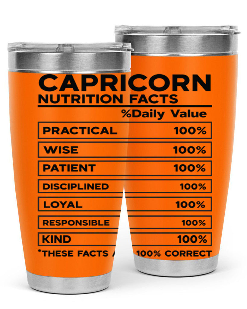 Capricorn Nutrition Facts 185#- zodiac- Tumbler