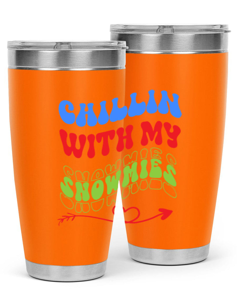 Chillin with my snowmies 42#- winter- Tumbler