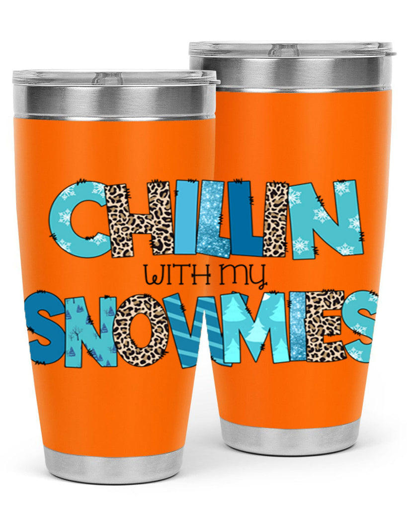 Chillin with my snowmies 43#- winter- Tumbler