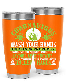 Coronavirus Wash Your Hands Use Style 1#- corona virus- Tumbler