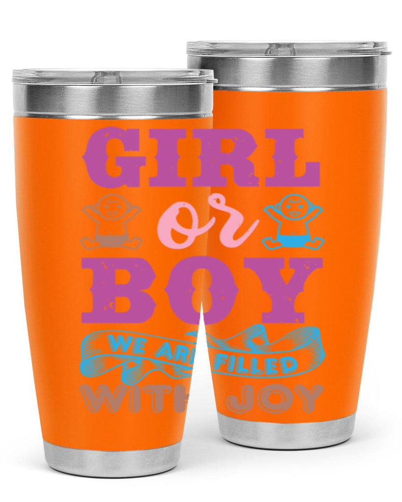 Girl or boy we are filled with joy Style 38#- baby shower- tumbler
