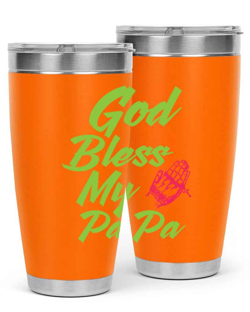 God Bless Papa 107#- grandpa - papa- Tumbler