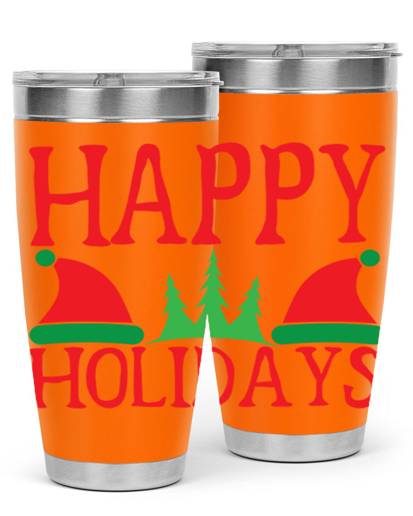 Happy Holidays 136#- winter- Tumbler