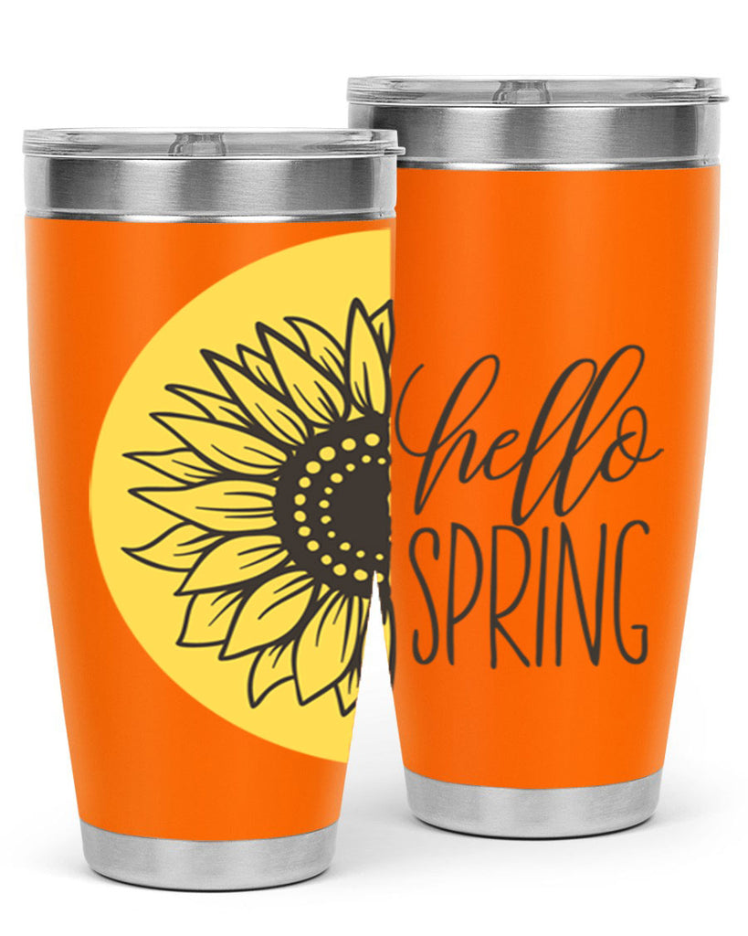 Hello spring half sunflower199#- spring- Tumbler