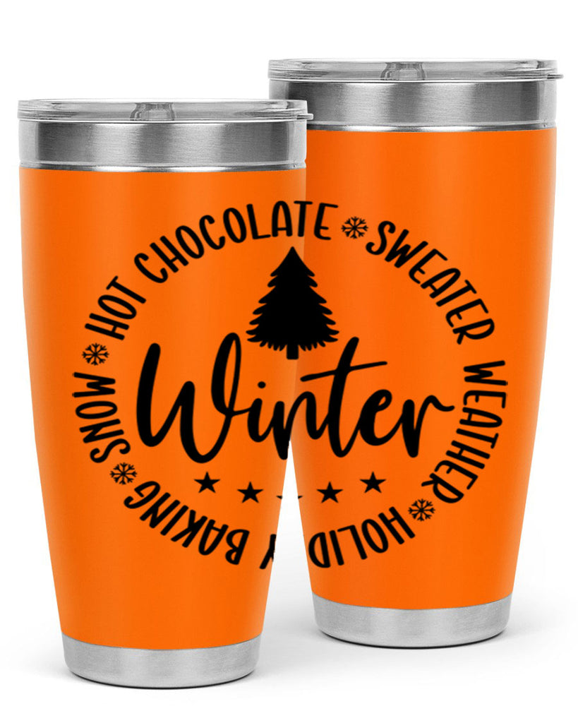 Hot Chocolate Sweater Weather Holiday Baking Snows196#- winter- Tumbler
