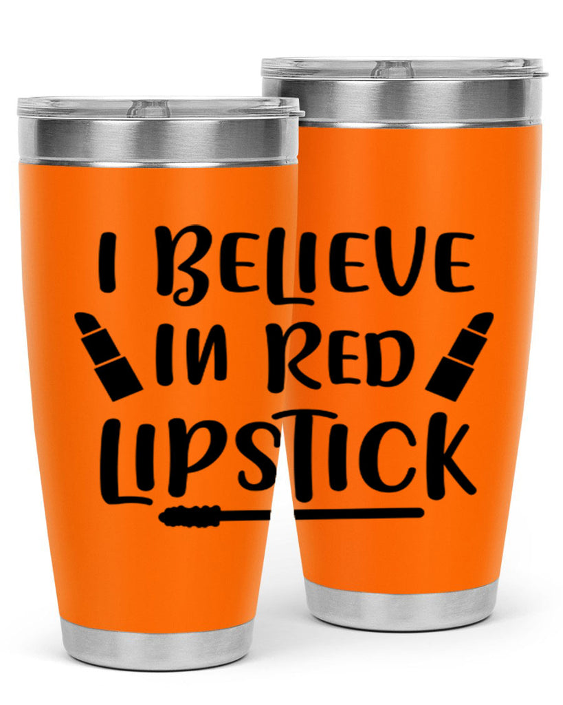 I Believe In Red Lipstick 104#- fashion- Cotton Tank
