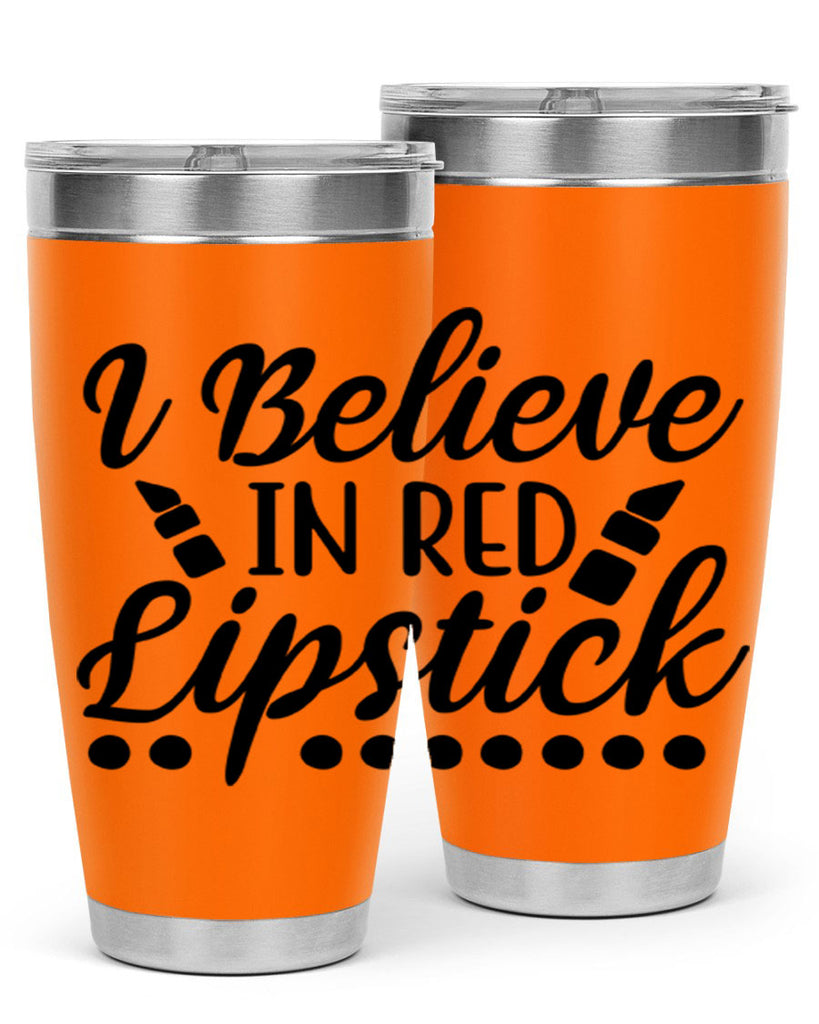 I Believe In Red Lipstick 106#- fashion- Cotton Tank