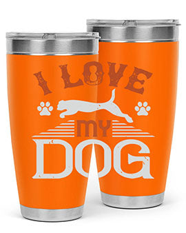 I Love My Dog Style 189#- dog- Tumbler