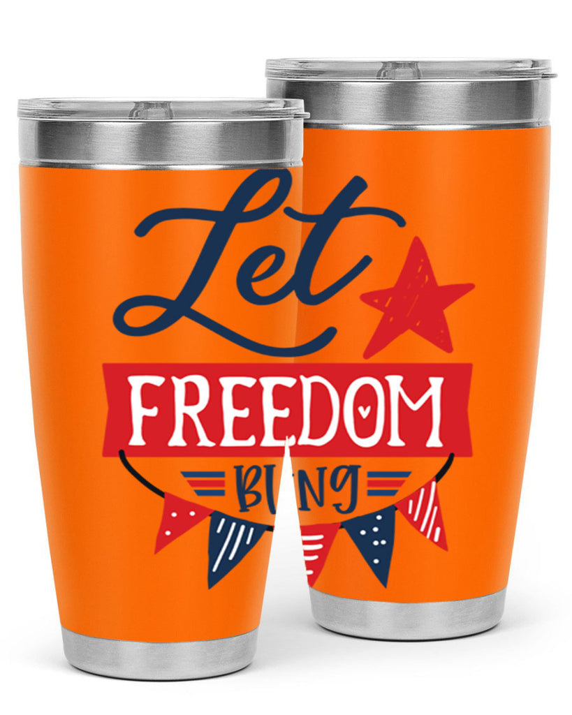 Let freedom bling Style 78#- Fourt Of July- Tumbler