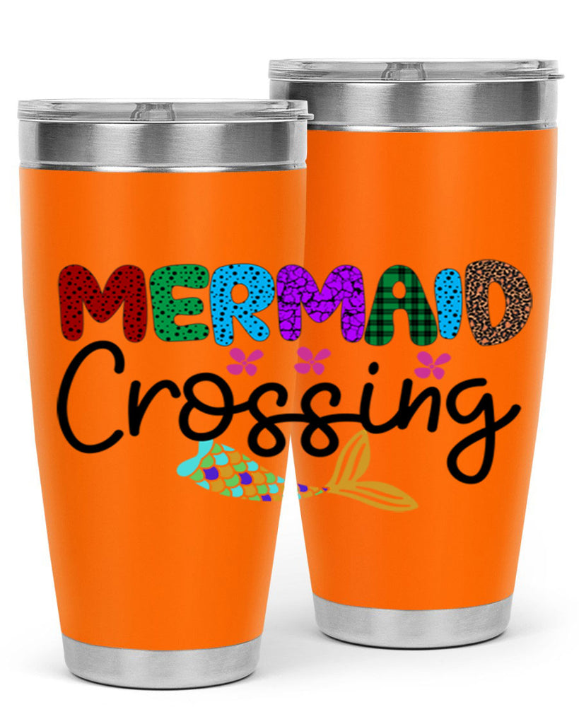 Mermaid Crossing 399#- mermaid- Tumbler