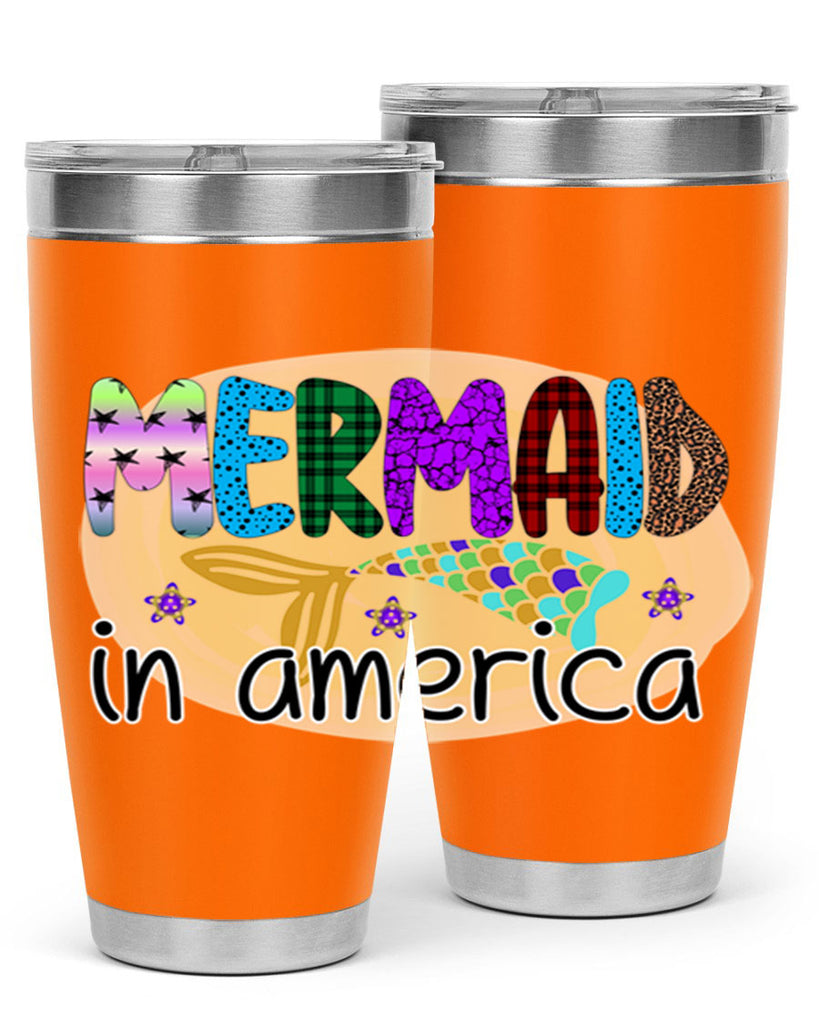 Mermaid In America 419#- mermaid- Tumbler