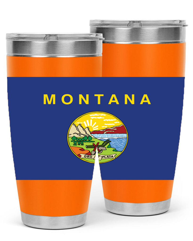 Montana 26#- Us Flags- Tumbler