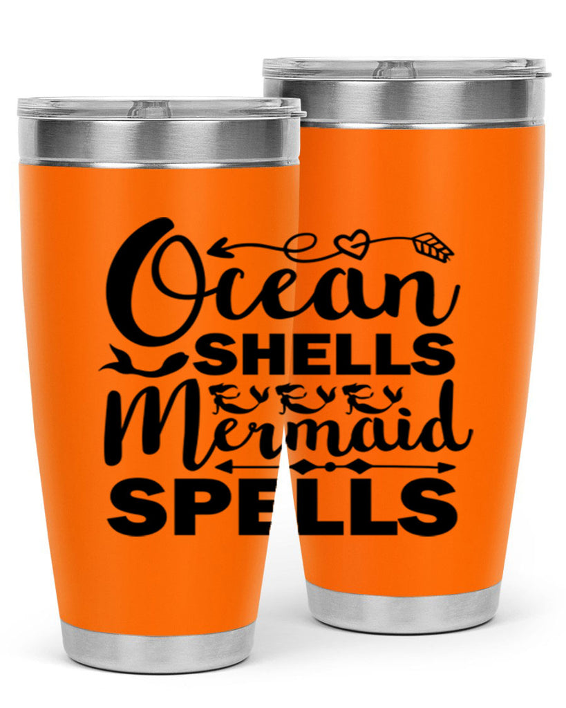 Ocean Shells Mermaid Spells 521#- mermaid- Tumbler
