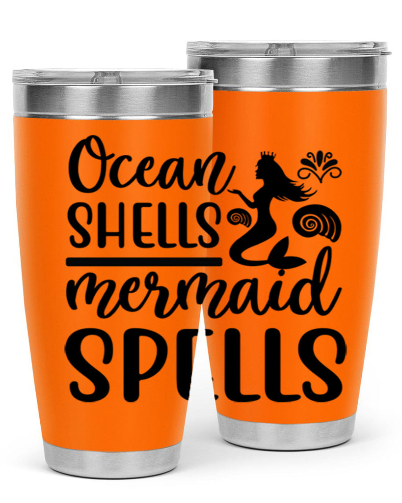 Ocean shells mermaid spells 522#- mermaid- Tumbler