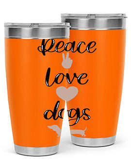 Peace Love Dogs Style 11#- dog- Tumbler